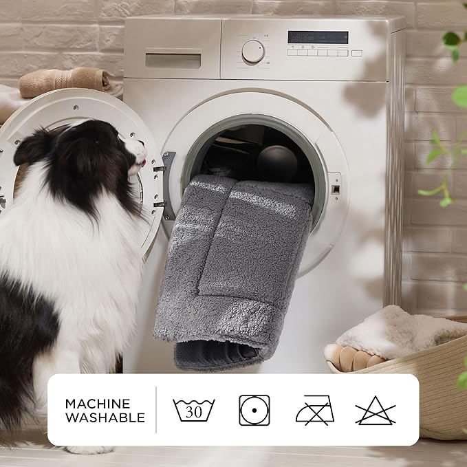 Bedsure Washable Dog Crate Bed for Small Dogs, Soft Foam Floor Pet Mat, Versatile Lightweight Pet Crate Pad for Cages