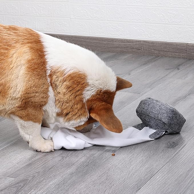 HDKUW 2PCS Dog Puzzle Toy, Dog Tissue Box Plush Toy, Interactive & Enriching Snuffle Game for Small Medium Dogs, Durable Hide and Seek Slowly Feeder Toy, Treat Dispensing & Nose Work Fun Brown Orange