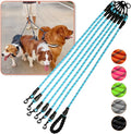Double Leashes - 6 Way Leash for 6 Dogs with Reflective Swivel, Walking & Training