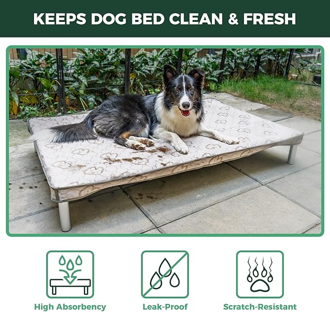 FXW TitanNest Chew-Proof Elevated Dog Bed, Raised Cot for Indoor/Outdoor/Camping Use, Durable & Waterproof Cooling Pet Bed with Exclusive Cover for Toy Dogs, 23.0" L x 17.0" W x 4.5" H, Black