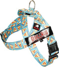 BULLHUG Adjustable Dog Harness– No Pull, No Choke – for English Bulldogs, French Bulldogs, Pugs & Broad-Chested Breeds – Easy, Safe Walks (Pizza, Medium)