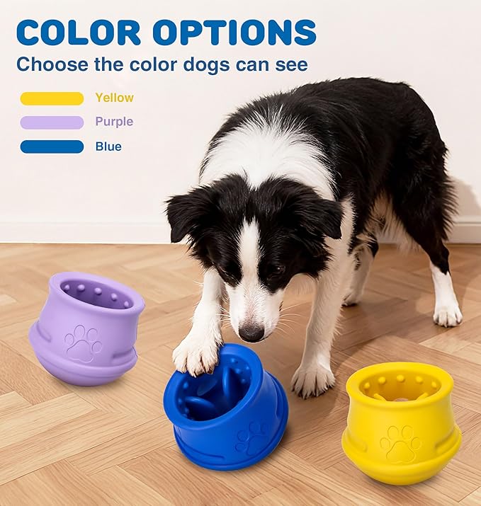 Frozen Dog Enrichment Toys,Dog Toys to Keep Them Busy-Swinging Stuffable & Slow Feeder & Nature Rubber & Dishwasher Safe,Long-Lasting Interactive Dog Toy to Keep Your Pup Busy for Medium,Navy,M