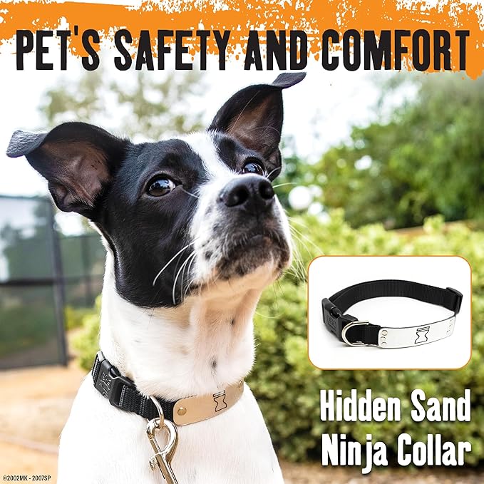 Naruto Dog Collar for Large Dogs, Medium, Small, XS Puppy Collars: Officially Licensed Naruto Shippuden Anime Dog Collar Pet Accessories, Naruto Gifts for Boy or Girl Dog (Black, Hidden Sand, Large)