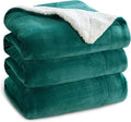 Bedsure GentleSoft Sherpa Fleece Blankets King Size for Bed, Non-Heated, Thick and Warm Throw for Women and Men, Soft Fuzzy Plush King Blanket for Winter, Forest Green, 108x90 Inches