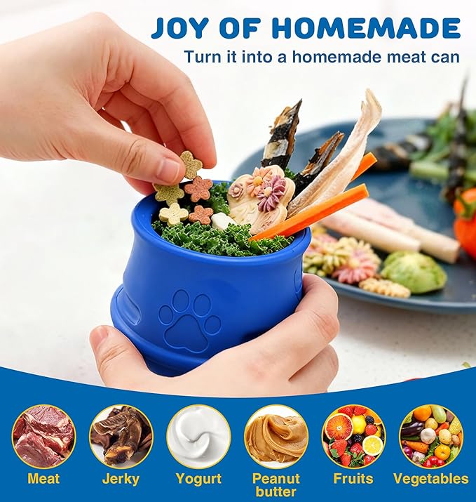 Frozen Dog Enrichment Toys,Dog Toys to Keep Them Busy-Swinging Stuffable & Slow Feeder & Nature Rubber & Dishwasher Safe,Long-Lasting Interactive Dog Toy to Keep Your Pup Busy for Medium,Navy,M