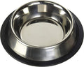 Loving Pets Stainless Steel Non-Tip Dog Bowl – Heavy Duty No Spill Dog Bowl with Removable Rubber Base – Durable, Non-Skid Stainless Steel Dog Food Bowl & Dog Water