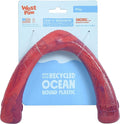 WEST PAW Seaflex Snorkl Dog Tug Chew Toy for Moderate Chewers, Made in USA, 8.25" Large, Hibiscus
