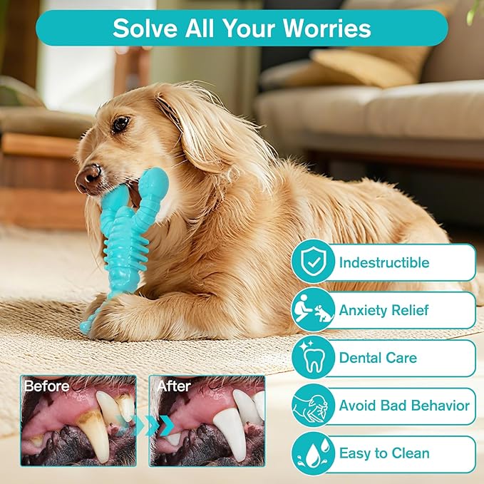 2 Pack Dog Toys for Aggressive Chewers, Indestructible Tough Dog Chew Toys for Medium Large Breeds, Bacon Flavor to Keep Them Busy