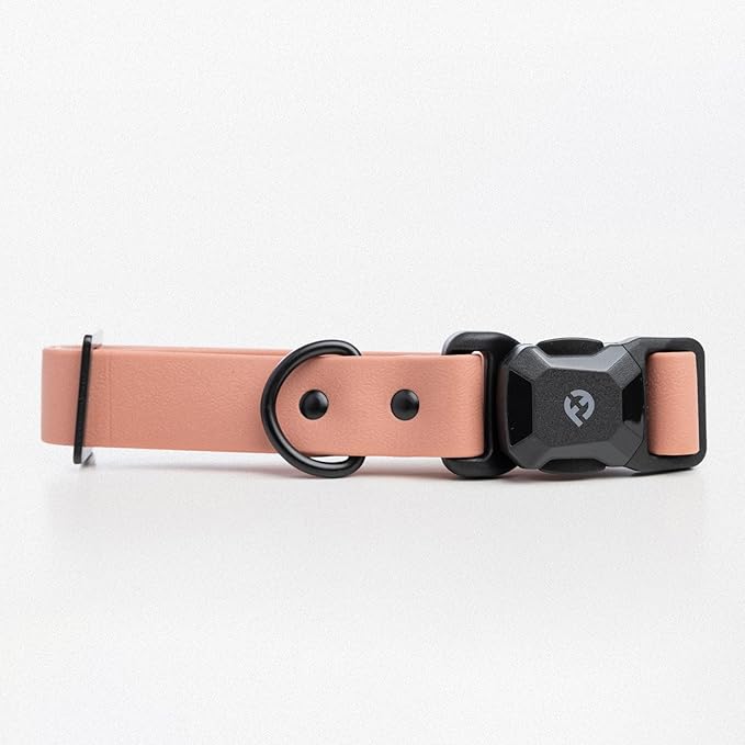 2026 New Edition, Fei & Eve PVC MagEase Dog Collar - Patented Magnetic Buckles | Fur-Safe | 450LB Escape-Proof | Adjustable Fit | Large (Blush)