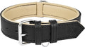 Riparo Black Dog Collar, Puppy Collar, Leather Dog Collar with Dog Tag Holder, Small Dog Collar for Small Dogs (S: 0.75” Wide for 10”-13.5” Neck, Black)