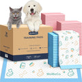 MoMoCo Puppy Pads 23″×23″ Disposable Dog Pee Pads Super Absorbent, Leak-Proof Puppy Training Potty Pads, 200-Count Value Pack (Pattern100 + Pink100)