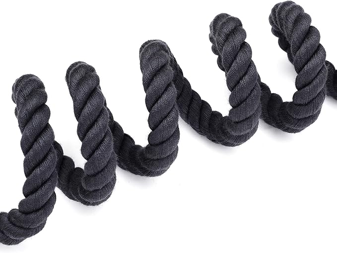 Mile High Life Dog Leash, Braided Cotton Rope Leashes with Leather Tailor Tip with Leather Tip - Heavy Duty Metal Clasp, 4FT, 1/2" Thick - Wedding, Walking for Medium Large Dogs(Dark Gray)