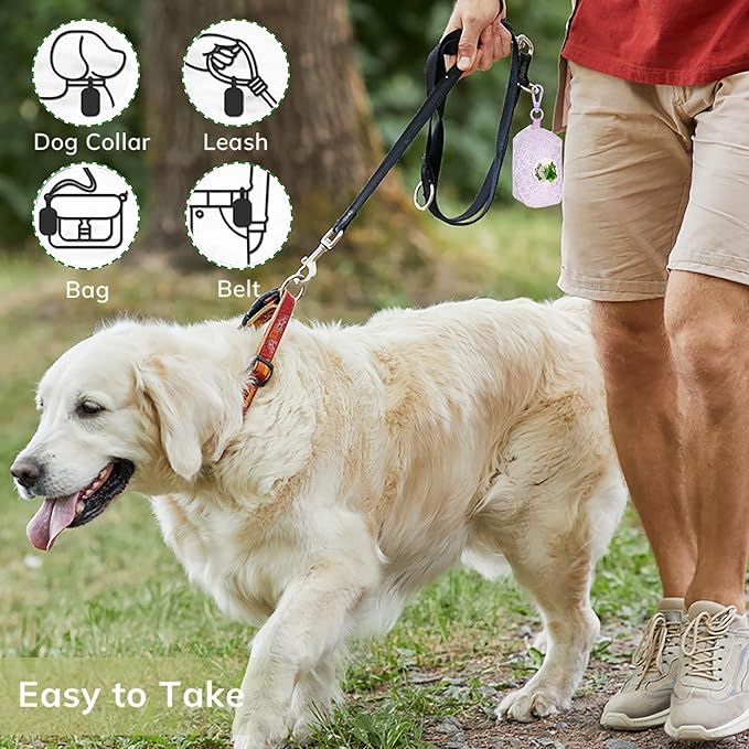 Dog Poop Bag Holder with Clip, Stylish Doggy Waste Bag Dispenser for Dog Leash, Durable Portable Poop Bag Carrier No Include Poop Bag Inside