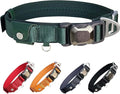 Upgraded Airtag Dog Collar, Adjustable Dog Collar with 450LB Escape-Proof Magnetic Buckle, Soft Anti-Wrinkle, Bite & Stain-Resistant Leather (Forest Pine, L)