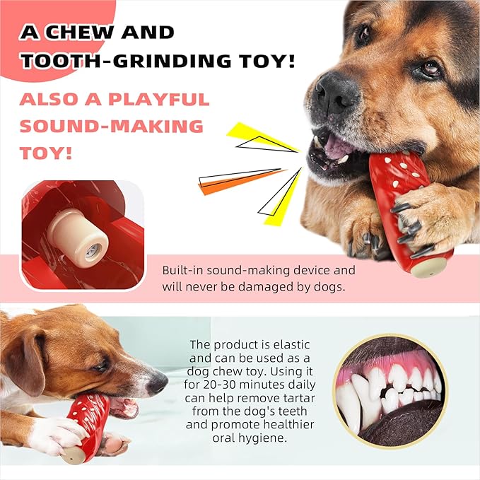Large Size Stick Squeaky Dog Toy for Medium/Large Dogs Breed Aggressive Chewers Durable Bouncy Squeak Toys
