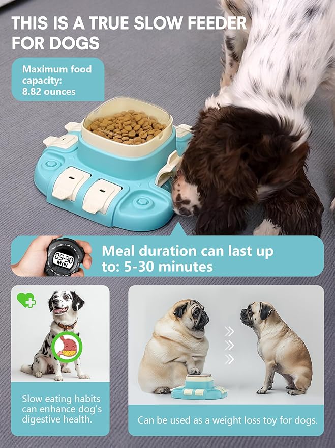 Dog Puzzle Toy - Puzzle Toys for Dogs 2 Levels, Dog Treat Puzzles Toys for IQ Training & Brain Stimulation, Slow Feeder as Gifts for Puppies, Cats, Dogs