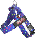 BULLHUG Adjustable Dog Harness– No Pull, No Choke – for English Bulldogs, French Bulldogs, Pugs & Broad-Chested Breeds – Easy, Safe Walks (Polka Dots, Small)
