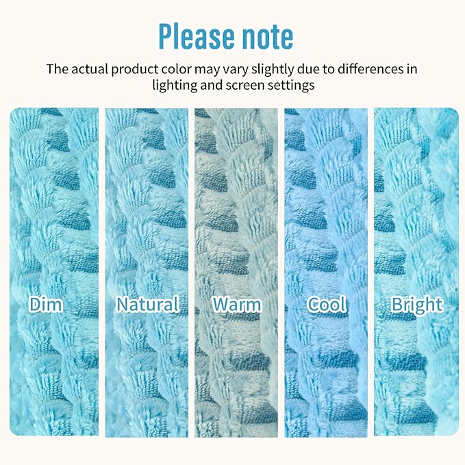 Water Resistant Blanket for Bed Couch Sofa, 60"x80" Reversible & Washable Microfiber Blanket, Queen Size Waterproof Throw, Pet Friendly & Leakproof (Sky Blue/Pale Blue)