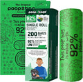The Original Poop Bags® 92% Plant-Based Dog Waste Bags, USDA Certified Biobased, Extra-Large & Leak-Proof, Single Bulk Roll (200 Count (Pack of 1))