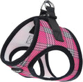 Bark Appeal Raspberry Plaid Step-in Dog Harness for 2XL to 3XL Sized Pets – Updated Sizing, Re-Measuring is Essential – Soft Vest Harness – Anti-Choke with Adjustable Strap & Heavy Duty Clip – XXXL