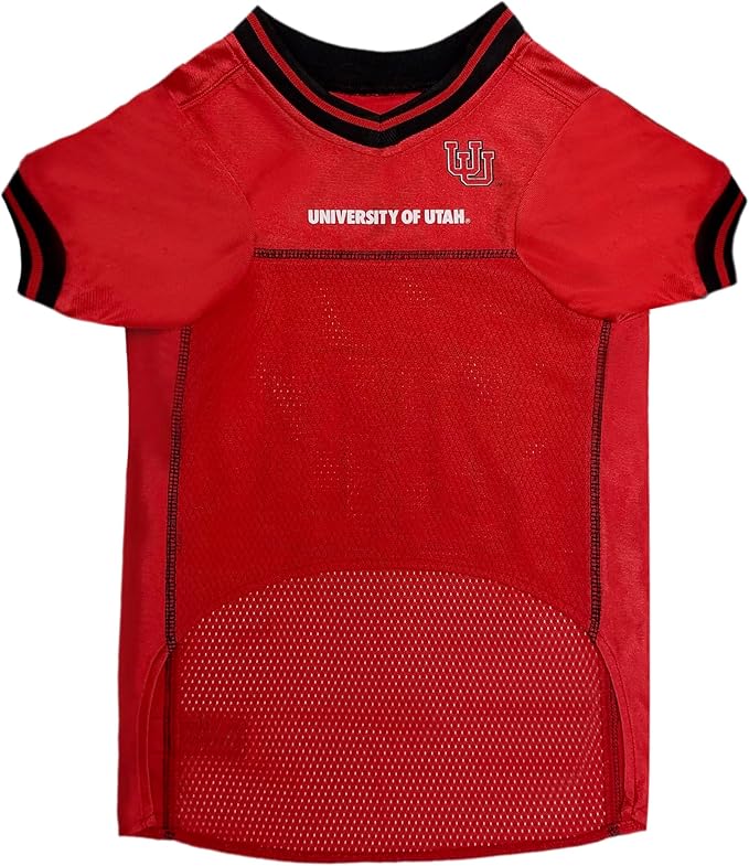 Pets First NCAA College Utah Utes Mesh Jersey for DOGS & CATS, Small.Licensed Dog Jersey with your Favorite Football/Basketball College Team