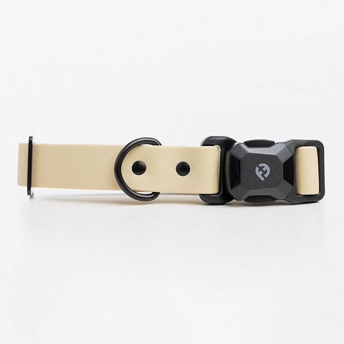 2026 New Edition, Fei & Eve PVC MagEase Dog Collar - Patented Magnetic Buckles | Fur-Safe | 450LB Escape-Proof | Adjustable Fit | Small (Champagne)