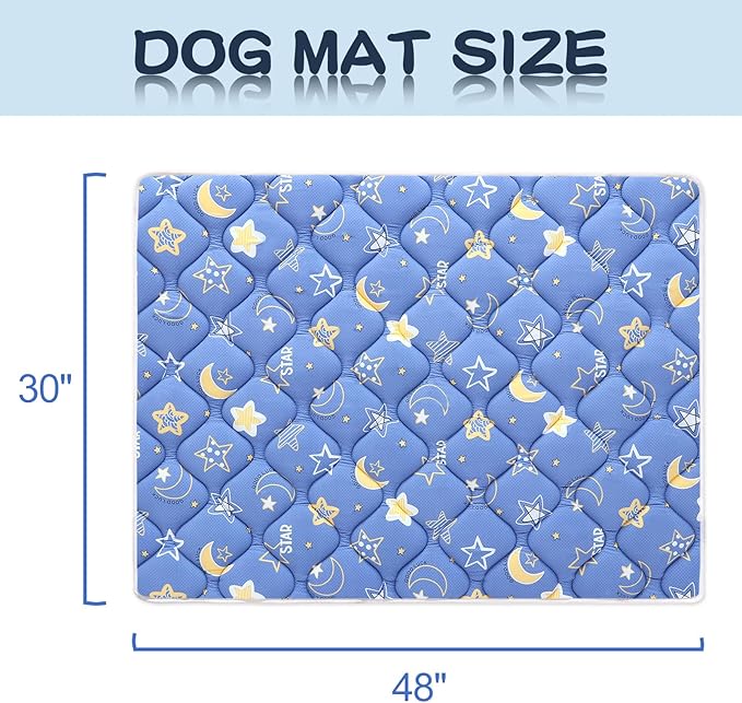 Bubble bear Dog Crate Mat - Ultra Soft, Washable & Anti-Slip Kennel Pad for Small/Medium/Large Dogs, Dark-Hued to Hide Stains (48"x30")