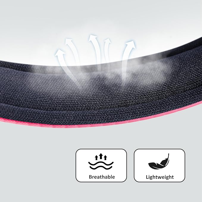 Didog Soft Padded Dog Collar for Large Dogs, Lightweight and Breathable Dog Collar with Metal Buckle, Pink, XL