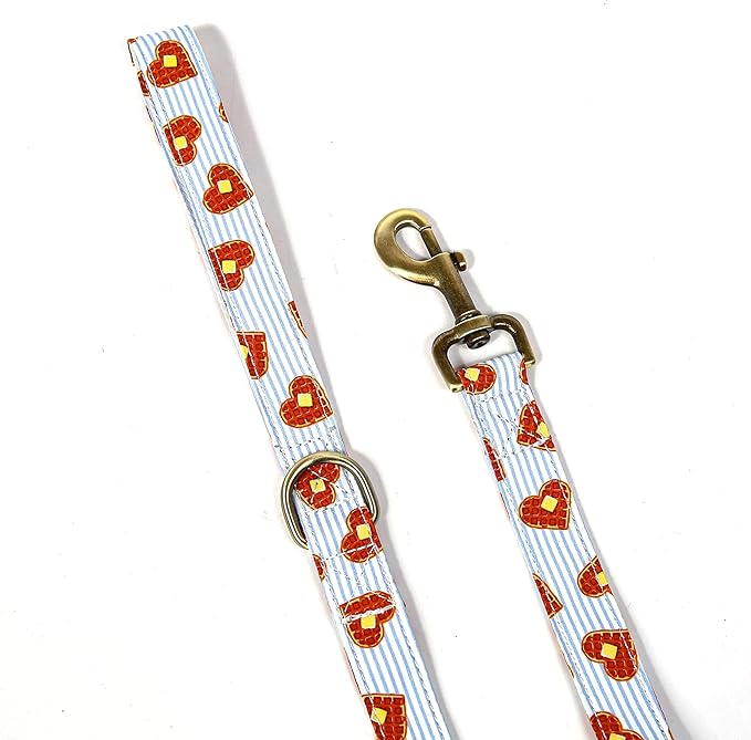 Organic Cotton Dog Leash for Small,Medium and Large Breed,Brass Hardware Pet Leash for Walking,Running and Training 6FT