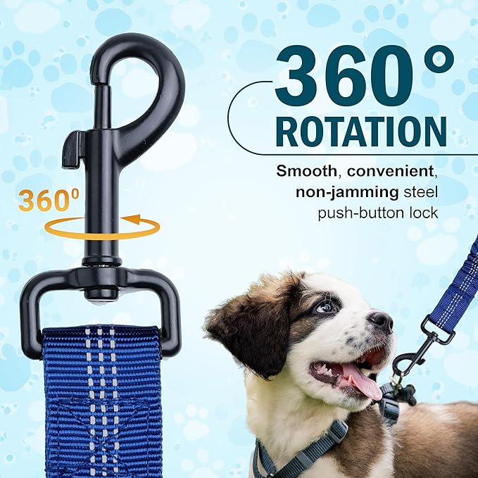 Hands Free Dog Leash for 2 Dogs – Waist Leash for Dog Walking with Dual Bungee, Reflective No Pull Design, Adjustable Belt & Pouch for Running, Hiking, Jogging