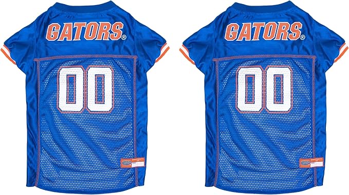 NCAA College Florida Gators Mesh Jersey for Dogs & Cats, Small. Licensed Big Dog Jersey with Your Favorite Football/Basketball College Team (Pack of 2)