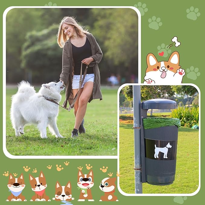 150 Pcs Dog Waste Poop Bags Dog Large Leak Proof Bags 26"x 33" Pet Waste Station Can Liners Heavy Duty Pet Trash Bin Liner for Walking Poop Station Dispensers, 3 Rolls of 50(Green)