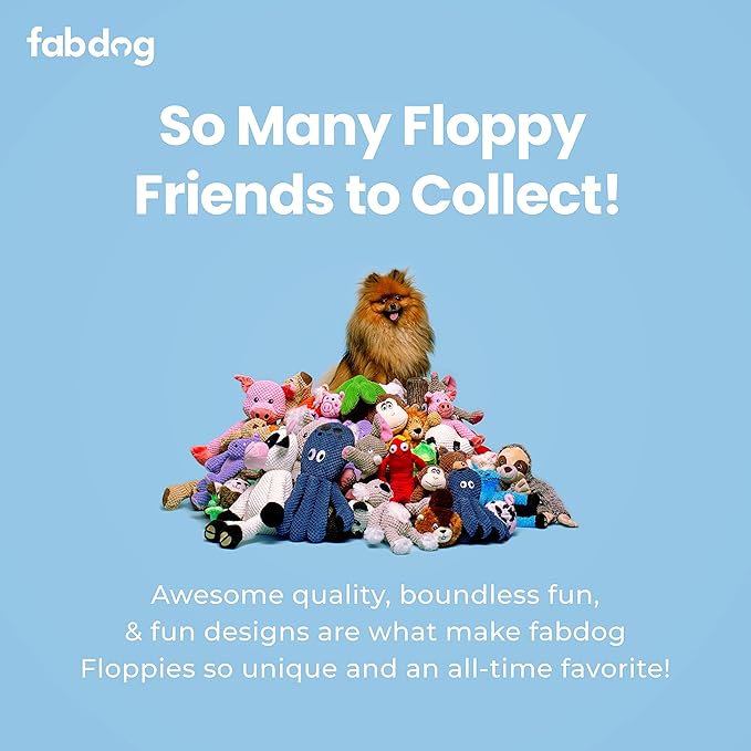 fabdog Floppies Plush Dog Toy - Cute & Durable Squeaky Dog Toys - Best Squeak Toy for Puppies and All Breeds | Ideal Pet Gift| Large Dog