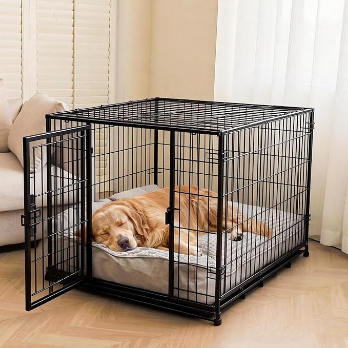 Dog Bed for Medium Sized Dogs, Warm & Super Soft Calming Bed for Sleeping, Durable Comfortable Dog Crate Pad with Sides, Machine Washable & All-Season Use, Non-Slip Bottom for Room to Move Freely