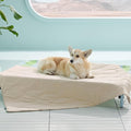 Bedsure Premium Cooling Blanket for Large Dog - Q-MAX>0.5, Breathable Summer Washable Cold Pet Mat, Soft Durable Self Cooling Dog Mat for Hot Weather, Gentle Cream, 40x50
