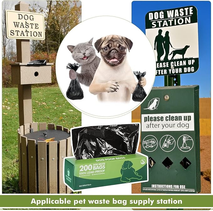 Sherr 80 Rolls of Dog Poop Waste Bags (200 Per Roll) Thick Pet Trash Bag Leak Proof Dog Cleanup for Poop Plastic Pet Waste Station Carrier for Home Park Outdoor Walking Doggie Cat Supplies