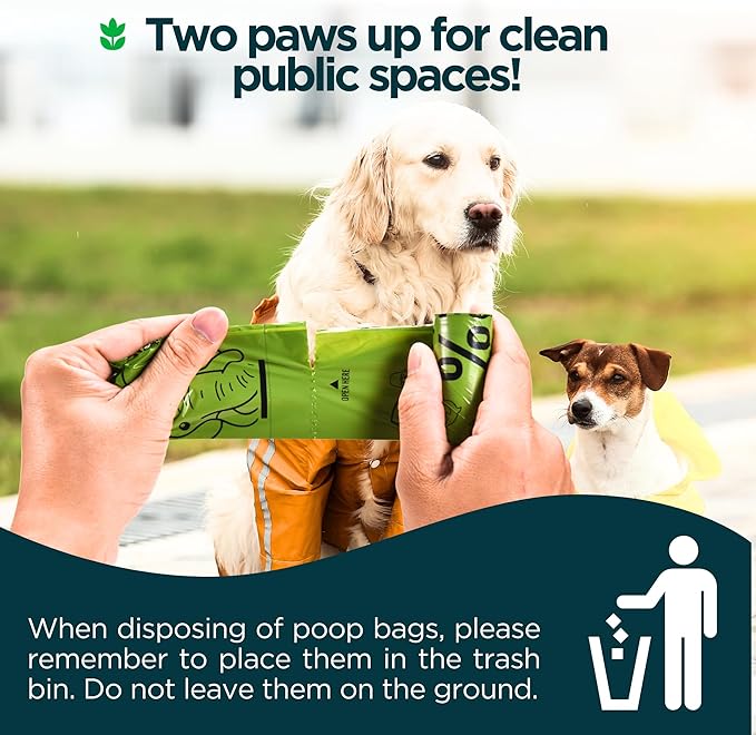 The Original Poop Bags® 92% Plant-Based Dog Waste Bags, Unscented, Leakproof & Extra-Thick, 180 Bags (12 Leash Rolls)