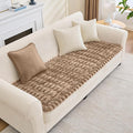 Couch Cover for Dogs, Non Slip Fuzzy Pet Couch Covers for Sofa,Pet Friendly Dog Mat for Couches and Sofas,Thick Soft Sofa Slipcovers Cushion Protector(Leather Color, 28" x 83"/70 x 210cm)