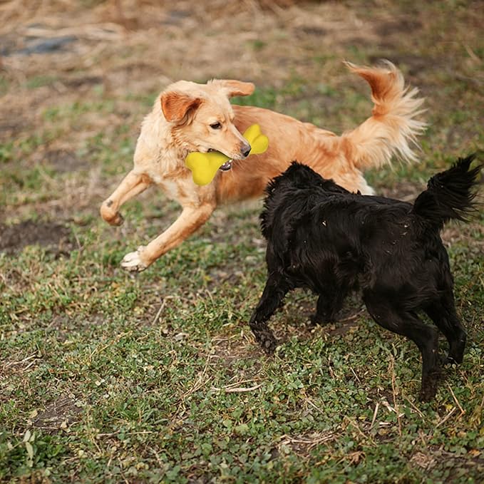 Dog Toys for Aggressive Chewers Dog SuperChewy Tough Dog Bone Toy for Large Medium Dogs Breed Strong Natural Rubber