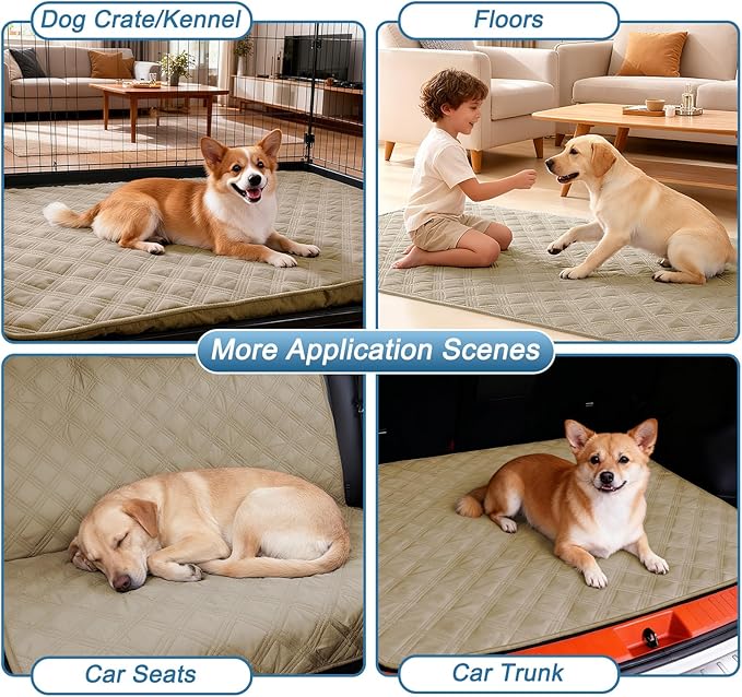hyha Waterproof Dog Blanket, Reversible Pet Bed Blanket, Soft Sofa Couch Cover for Dogs Washable, Waterproof Pet Couch Covers for Sofa Puppy Cats Furniture Protector(82"x102", Taupe/Beige)