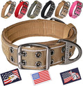 ADITYNA Heavy Duty Dog Collar for Extra-Large Dogs - Reflective Big XL Collar with Handle for Training, and Walking - Wide, Thick, Tactical, Soft Neoprene Padded