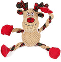 Christmas Dog Toys for Small Medium Large Dogs, Squeaky Plush Chew Toys with Squeaker & Crinkle - Tough Durable Lambchop Stuffed Animal, Puppy Stocking Stuffers (Brown)