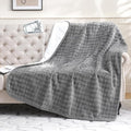 Waterproof Blanket for Bed Couch Sofa Car, Soft Leakproof Dog Blanket with 3D Bubble Pattern, Reversible Water Proof Pet Blankets for Dogs Cats Puppies (50"x60", Grey)