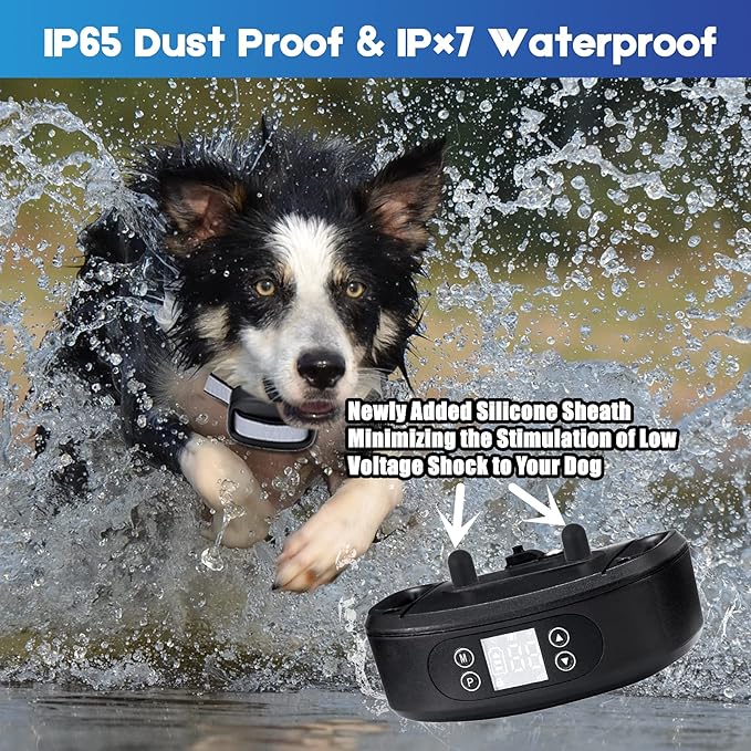 WIEZ GPS Wireless Dog Fence, Electric Dog Fence for Outdoor,Adjustable Warning Strength,Pet Containment System, Suitable for Most of Dogs(2 Collars)
