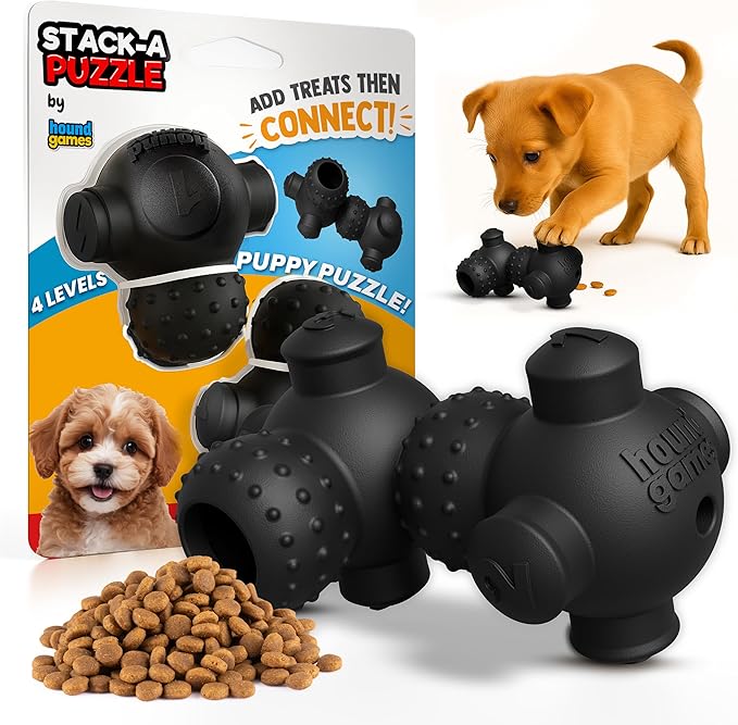 Puppy Puzzle Toys for Puppies, Interactive Treat Dispensing Dog Puzzle, Level 4 Enrichment Toys for Smart Puppies, Small and Medium Dogs, 2 Pack