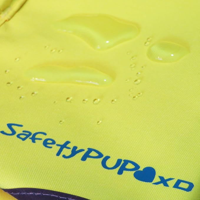 SafetyPUP XD Dog Reflective Vest – Hi-Vis Fluorescent Visibility That Helps to Safeguard Your Pet On/Off Leash in Urban & Rural Areas (Yellow, X-Small)