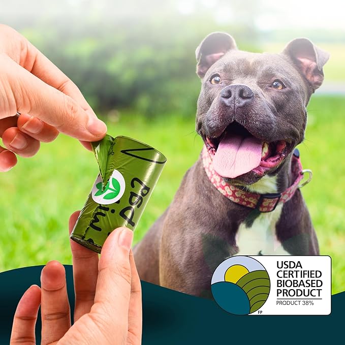 The Original Poop Bags® 92% Plant-Based Dog Waste Bags, Unscented, Leakproof & Extra-Thick, 180 Bags (12 Leash Rolls)