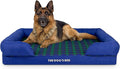 The Dog’s Bed Orthopedic Memory Foam Dog Bed with Bolsters, Oxford Fabric, Black Watch Tartan, XL