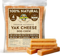 Tibetan Yak Cheese Dog Chew Sticks (4 Medium Chews) - Natural, Handmade, Long-Lasting, Easy to Digest, Ideal for Medium Dogs and Aggressive Chewers, Rawhide, Grain and Gluten Free, Keeps Dogs Busy