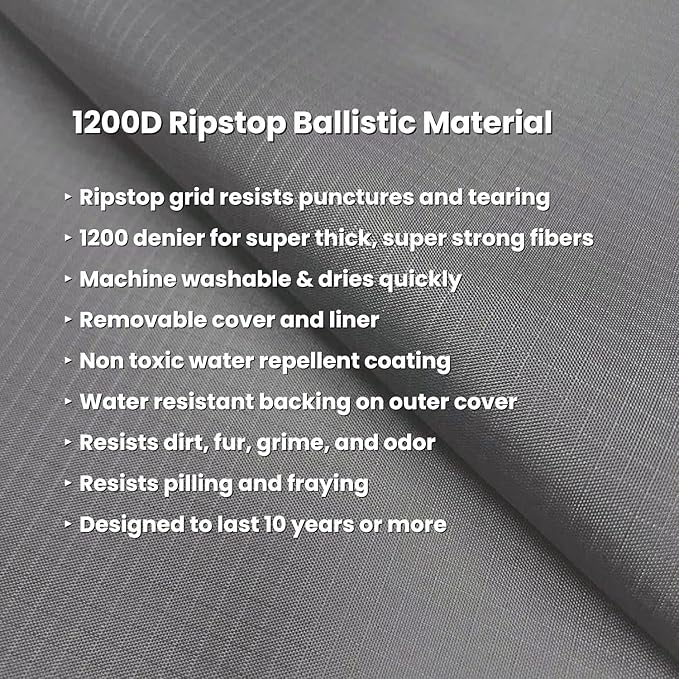 K9 Ballistics Tough Rectangle Pillow Dog Bed - Removable Cover, Washable, Durable & Water Resistant Dog Bed - Small, Sage Green